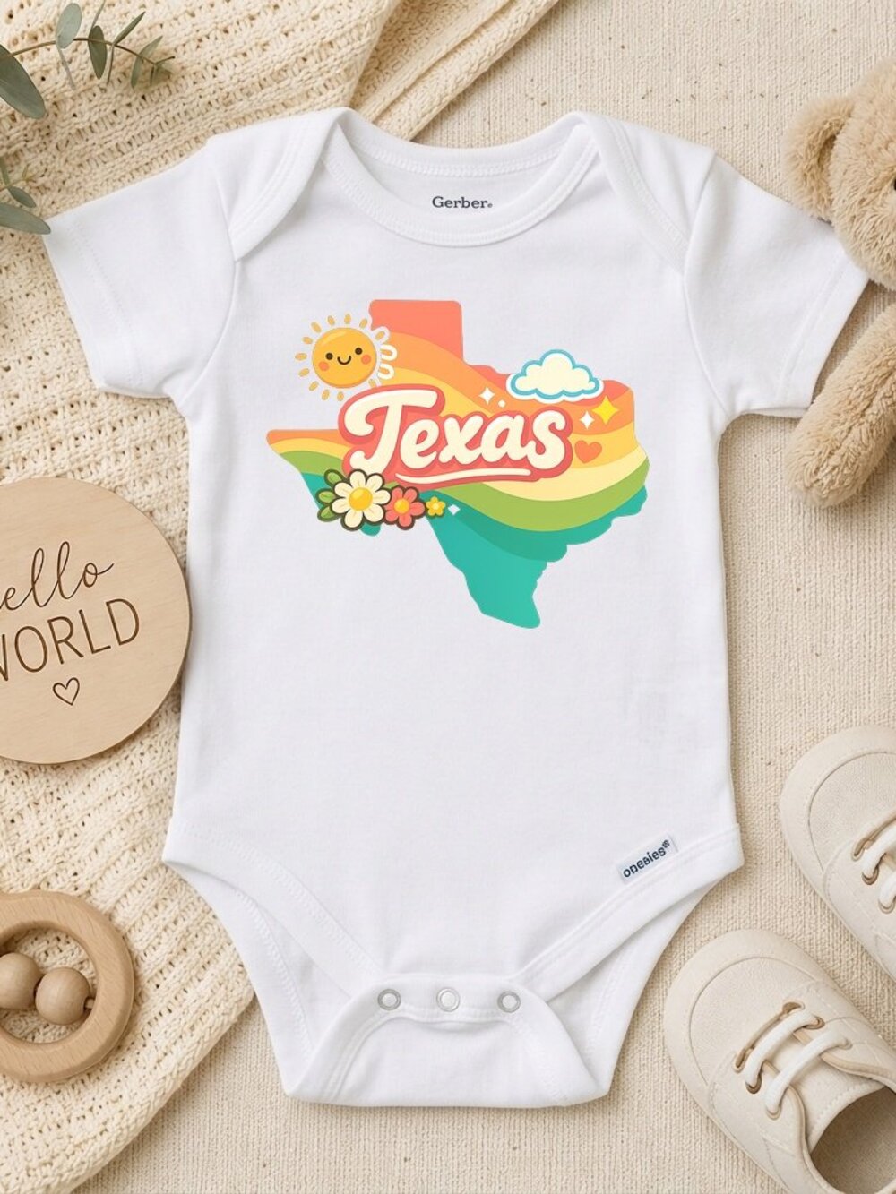 Texas Retro Western Style Unisex Baby Gift ONESIE®